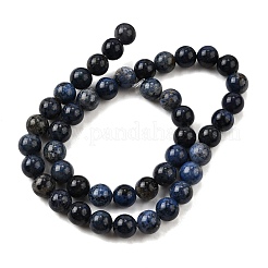 Natural Grade AA Dumortierite Quartz Round Bead Strands&nbsp;G-P075-43-4mm