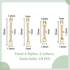 80Pcs 8 Styles 201 Stainless Steel Connector Charms&nbsp;STAS-UN0055-55