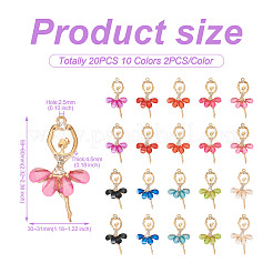 20Pcs 10 Colors Alloy Big Pendants&nbsp;FIND-TA0002-13