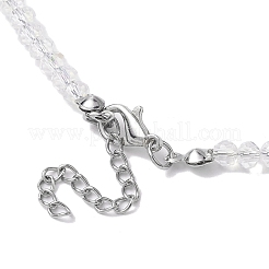 Glass with Malaysia Jade Beaded Necklaces&nbsp;NJEW-JN04680-01