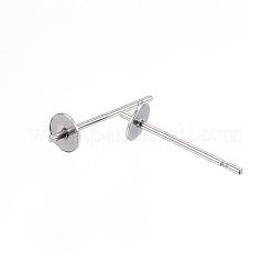 Tarnish Resistant 304 Stainless Steel Stud Earring Findings&nbsp;STAS-D448-089P-4mm