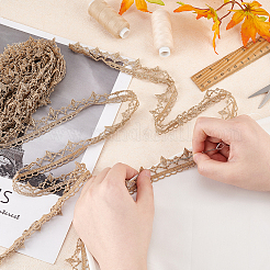 Polyester Hollow Lace Trim&nbsp;OCOR-WH0079-07