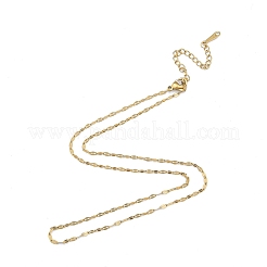 304 Stainless Steel Dapped Chains Necklace for Men Women&nbsp;NJEW-N050-A05-G20
