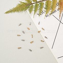 100Pcs 2 Colors 304 Stainless Steel Folding Crimp Ends&nbsp;STAS-CJ0001-161