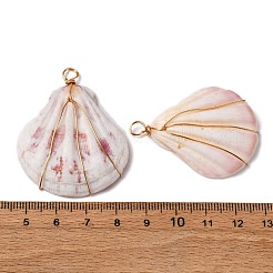 Natural Scallop Shell Pendants&nbsp;PALLOY-JF01209