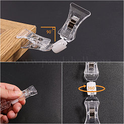 Plastic Pop Sign Card Display Double Clip Tag Holders for Price Tags Card Label&nbsp;FIND-WH0111-737