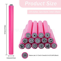 15Pcs 15 Styles Plastic Nail Art Seal Stamps Pens Set&nbsp;TOOL-WH0165-08