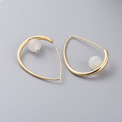 Natural White Moonstone Dangle Earrings&nbsp;EJEW-JE03593-02
