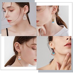 DIY Tassel Big Dangle Earring Making Kit&nbsp;DIY-SZ0009-19