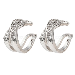 Brass Rhinestone Cuff Errings&nbsp;LS-RB-Z001-03P