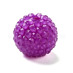 Chunky Resin Rhinestone Bubblegum Ball Beads&nbsp;RESI-S259-A