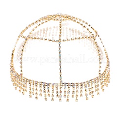 Alloy Rhinestone Mesh Headbands&nbsp;OHAR-WH20007-05G-01
