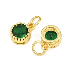 Brass Pave Cubic Zirconia Charms&nbsp;CU-CBA3D67-02G-03