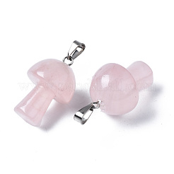 Natural Rose Quartz Pendants&nbsp;G-N0325-10I