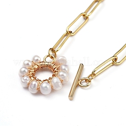 Brass Paperclip Chains Necklace & Bracelet Jewelry Sets&nbsp;SJEW-JS01098