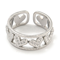 Tarnish Resistant 304 Stainless Steel Cuff Finger Ring Settings&nbsp;STAS-P365-30P