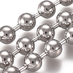 Non-Tarnish 3.28 Feet 304 Stainless Steel Ball Chains&nbsp;X-CHS-E021-13A-P