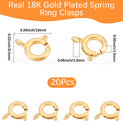 20Pcs Brass Spring Ring Clasps&nbsp;KK-BBC0025-75
