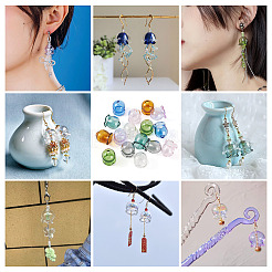 16Pcs 8 Colors Glass Bead Caps for Wind Chimes Making&nbsp;GLAA-BY0001-04
