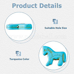 30Pcs Synthetic Turquoise Pendants&nbsp;G-HS0001-13B
