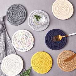 Cotton Thread Weave Hot Pot Holders&nbsp;DIY-NB0003-20