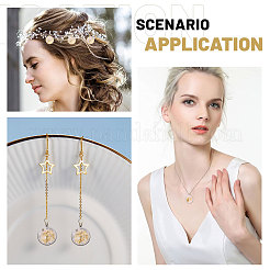 DIY Half Round Brass & Glass Pendant Making Kits&nbsp;DIY-CA0006-70