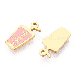 304 Stainless Steel Enamel Charms&nbsp;STAS-T065-66G-02