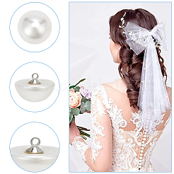 100Pcs 10 Style Resin Imitation Pearl Shank Buttons&nbsp;BUTT-WR0001-13