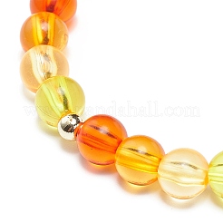 4Pcs 4 Style Acrylic Round Beaded Stretch Bracelets Set&nbsp;BJEW-JB08926-01