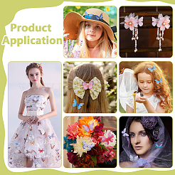 100Pcs 3D Butterfly Organza Rinestone Face Eye Stickers&nbsp;MRMJ-ME0001-06