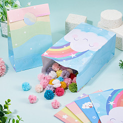 12Pcs 4 Styles Rainbow Print Kraft Paper Gift Bags&nbsp;AJEW-TA0003-38