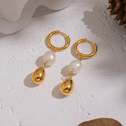 Teardrop 304 Stainless Steel Hoop Earrings&nbsp;YQ2416