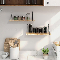 6 Bags Wooden Wall-mounted Storage Rack&nbsp;AJEW-GO0005-02