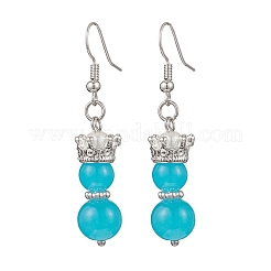 Baking Paint Imitation Jade Glass Dangle Earrings&nbsp;EJEW-JE06619-02