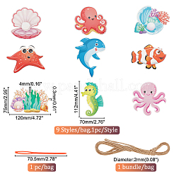 Ocean Theme Sea Animal Pendant Decoration&nbsp;HJEW-WH0042-85