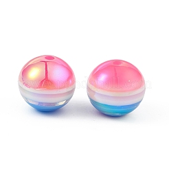 UV Plating Rainbow Iridescent Resin Beads&nbsp;LS-RESI-I048-01B
