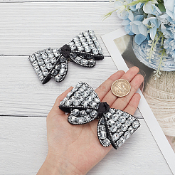 2Pcs Acrylic Rhinestone & Polyester & Iron Shoe Decorations&nbsp;DIY-WR0004-11