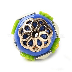 Handmade Polymer Clay Indonesia Beads&nbsp;IPDL-P005-04KCG-01