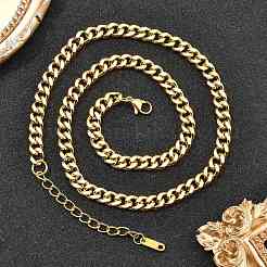 304 Stainless Steel Cuban Link Chain Necklaces for Women Men&nbsp;NJEW-G161-02G