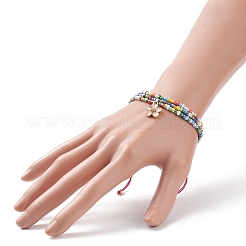Adjustable Glass Bead Braided Beaded Bracelet&nbsp;BJEW-JB08951