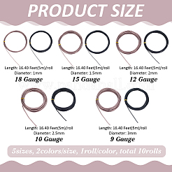 10 Rolls 10 Styles Aluminum Wire&nbsp;AW-FG0001-01
