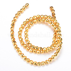 Electroplate Non-magnetic Synthetic Hematite Bead Strands&nbsp;X-G-Q465-23G