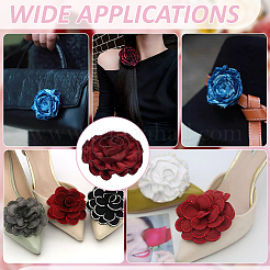 2Pcs Flower Polyester Shoe Buckle Clips&nbsp;DIY-PH0034-81
