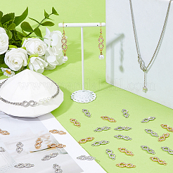 50Pcs 2 Colors Alloy Crystal Rhinestone Links/Connectors&nbsp;ALRI-PH0001-36