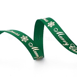 Polyester Grosgrain Ribbon for Christmas&nbsp;SRIB-P013-C01