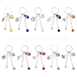 Glass Pearl & Alloy Keychian&nbsp;KEYC-YW00155-01