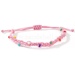 Glass Beads Braided Bead Bracelets&nbsp;TN6908-2