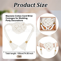 Macrame Cotton Cord Wrist Corsages for Wedding&nbsp;DIY-OC00003