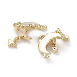 Brass Cubic Zirconia Pendants&nbsp;KK-M259-03G