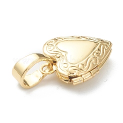 Brass Locket Pendants&nbsp;KK-P199-15G